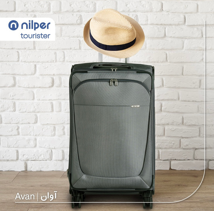 چمدان نیلپر توریستر مدل آوان سایز بزرگ NTLSL111طوسی77 سانتی متر