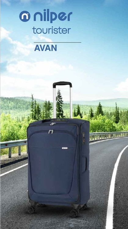 چمدان نیلپر توریستر مدل آوان سایز بزرگ NTLSL111طوسی77 سانتی متر