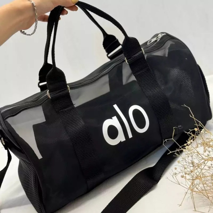 ساک ورزشی زنانه توری الو دستی و دوشی ز ابعاد 45در30