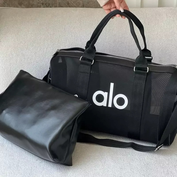 ساک ورزشی زنانه توری الو دستی و دوشی ز ابعاد 45در30